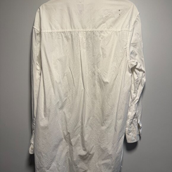 GAP The Big Shirt weekend Tunic organic Cotton White Button Down M Tall - Picture 6 of 6